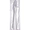 S-5Xl Unisex Sleeveless Faux Latex Catsuit Elastic Pu Leather Bodystocking Zipper Open Crotch Bodysuit Tights Leotard Conjoined