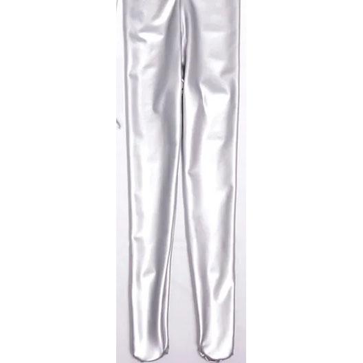 S-5Xl Unisex Sleeveless Faux Latex Catsuit Elastic Pu Leather Bodystocking Zipper Open Crotch Bodysuit Tights Leotard Conjoined