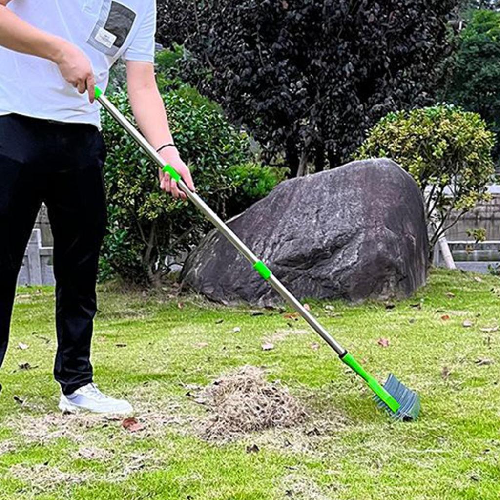 Yard Rake Ergonomic Non-Slip Handle Gardening Tool Heavy Duty Lawns Rake For Patios Yards Porches Courtyards Balconies Terraces
