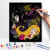 Disney Oil Painting Painting Art Maleficent Aurora Princess Handmade Diy Painting Home Decoration Gift
