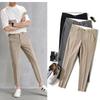 European Men's Nine-Point Slim Fit Casual Suit Pants