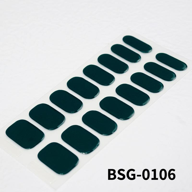 Nail Sticker Waterproof Lasting Stereoscopic Light Therapy Semi-curing Solid Color Japan and South Korea Gel Nail Sticker Nail Jewelry