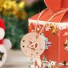 24pcs/set Merry Christmas Gift Bags Decor Xmas Countdown Hanging Tags Number Label Wooden Pendant Christmas Advent Calendar