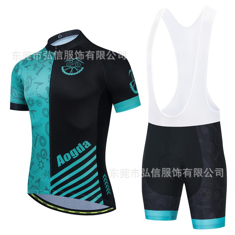 

2026 Summer New Men s Bicycle Cycling Suit Short Sleeve Strap Suit Car Breathable Cycling Suit L