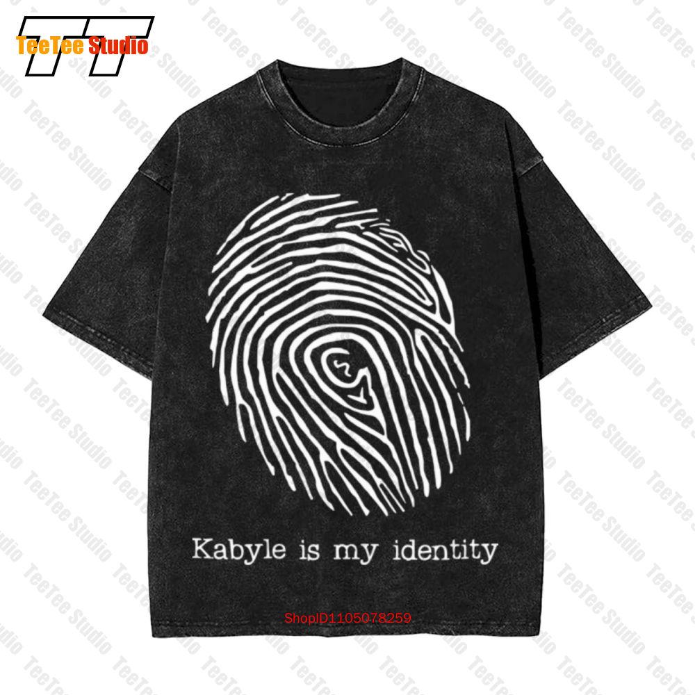 Kabyle Is My Identity Fingerprint Vintage Oversized TShirt PPN S