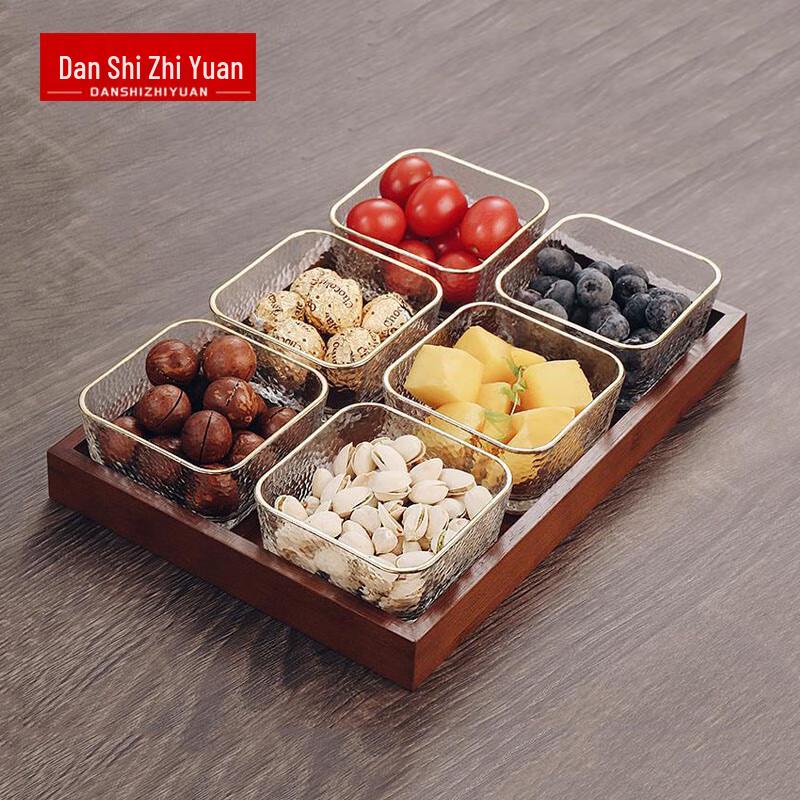 Glass Divided Fruit and Snack Plate