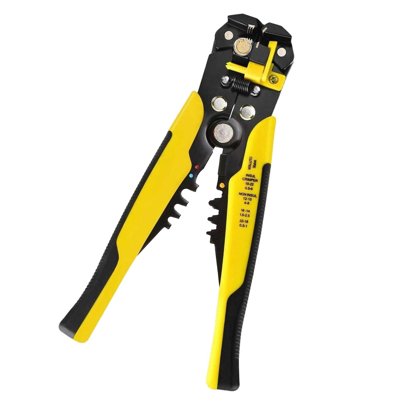 

8-inch Cable Wire Stripper Automatic Wire Stripping Pliers Wire Clamping Tool Insulation Cable Crimpers Electrician s Wire жовтий