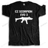 New Arrived Casual Tshirt Men Cotton Tops Man Crew Neck T-shirt CZ SCORPION EVO Summer Top Gift Male Short Sleeve T-SHIRT