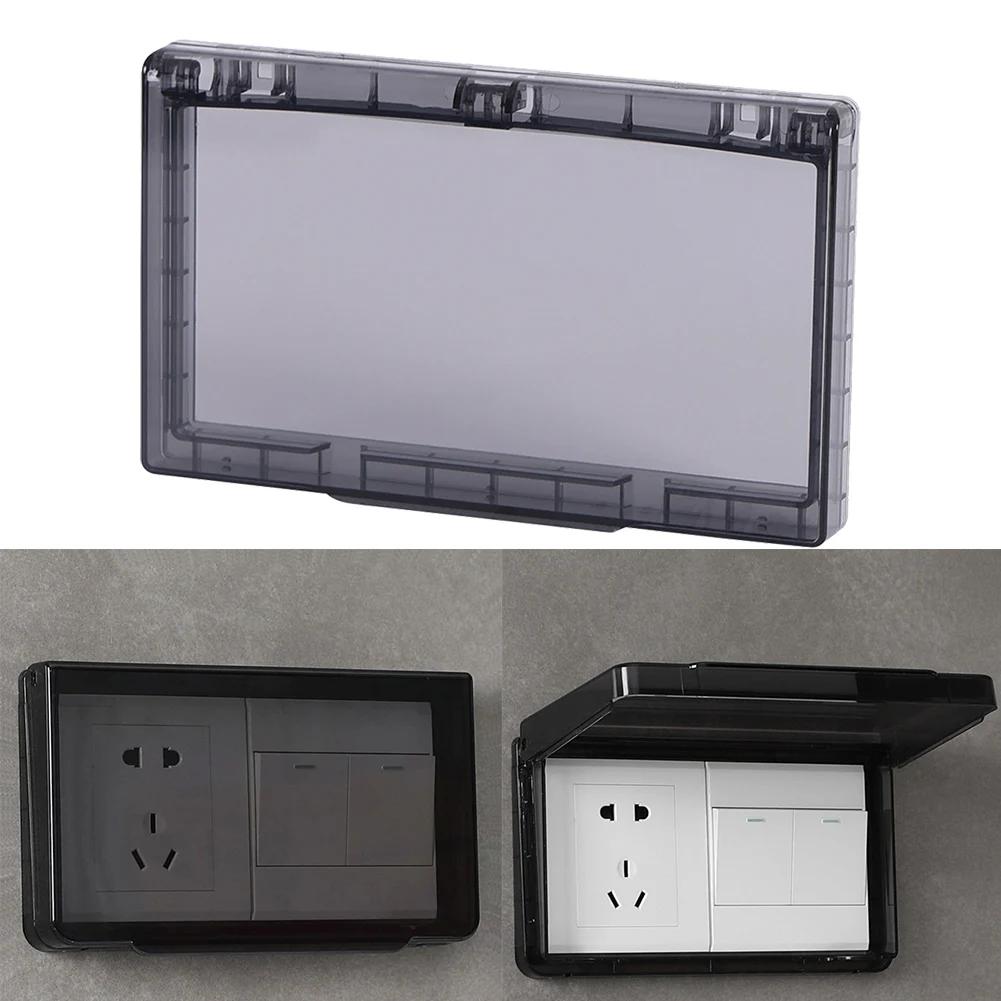 Wand-montiert Schalter Schutzhülle 86 Typ Kunststoff Buchse Wasserdichte Box Selbst-Adhesive Splash-Proof Box Bad