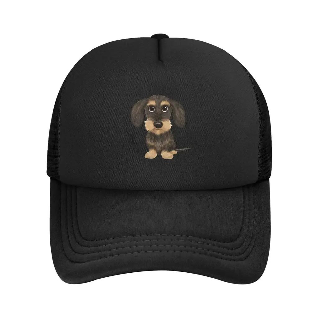 Wirehaired Dachshund Wire Haired Wiener Dog Wild Boar And Tan Teckel Mesh Baseball Caps Snapback Baseball Hats Casquette Unisex