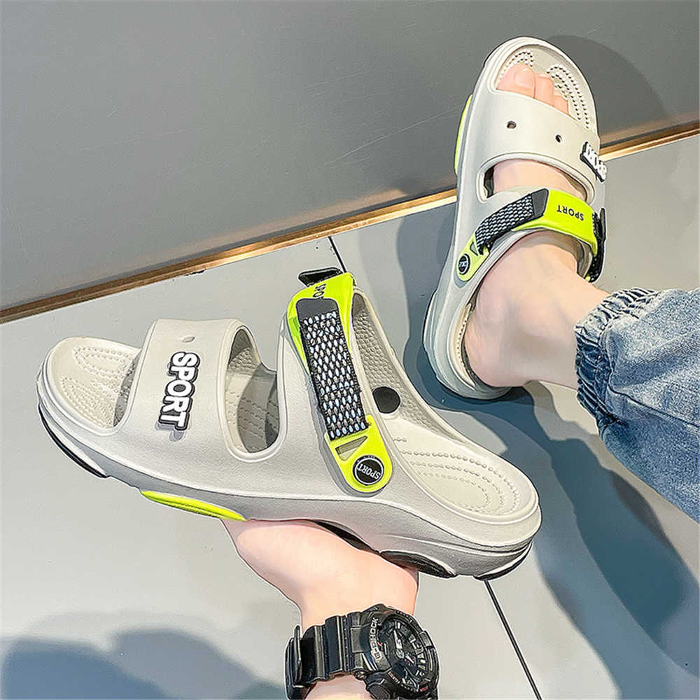 Fashion Beach Bath Slip On Breathable Sneakers For Men White Man Sandal Shoes Men's Slippers Funny Sport High End Trendy On Offer