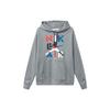 Air 4 Legacy Pullover Hoodie With Chest Print And Drawstring Men Tops Grey CQ8292-091