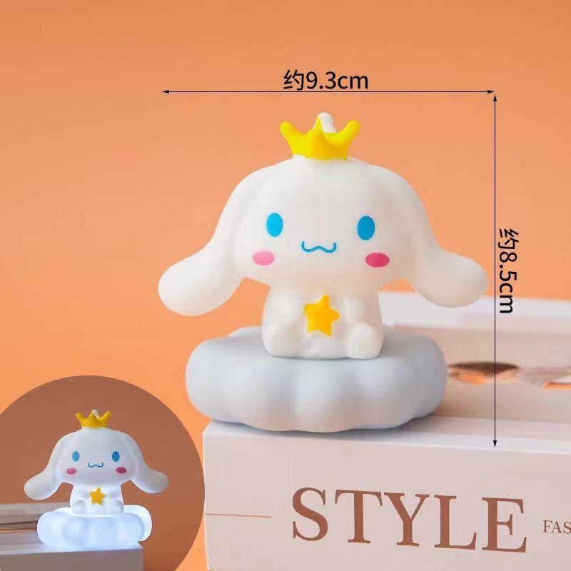 Kawaii Cloud Night Light Characters Kuromi Cinnamoroll Pochacco Eye Protection Led Lamp Bedroom Bedside Decorative Night Lamp