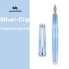 JINHAO 82 Fountain Pen Gold Trim Acrylic Barrel Silver Clip for Writing Calligraphy Signature School Office Supplies Stationery