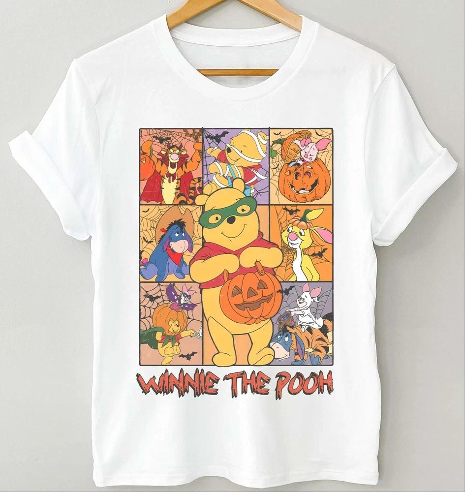Pooh And Friends Pumpkin Halloween White TShirt S