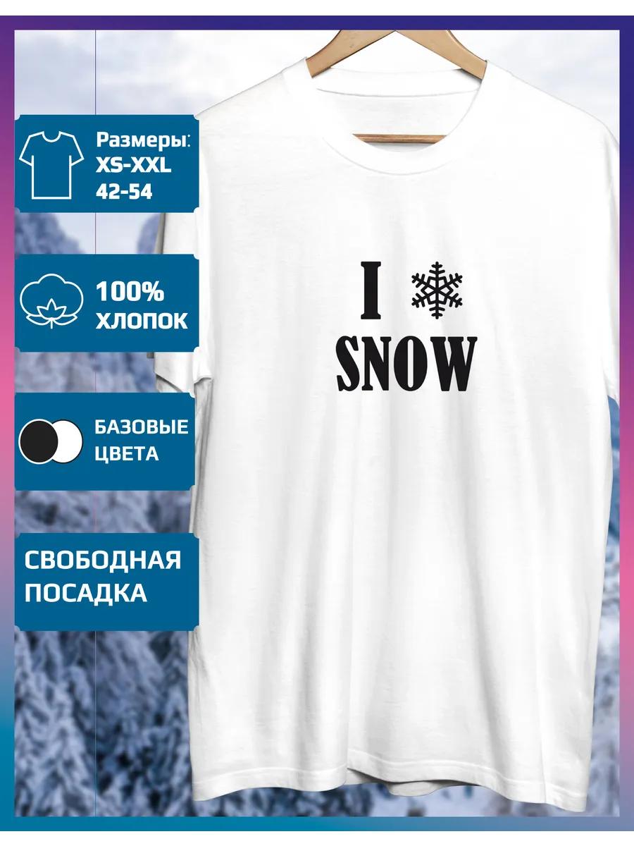 Футболка с принтом «Зимние виды спорта» S
