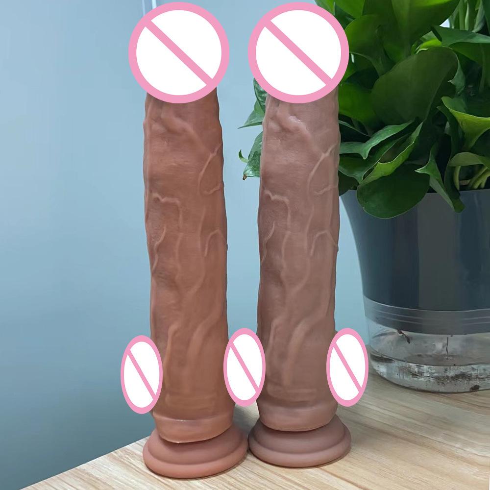 Thick Double-layer Silicone Dildo Super Soft and Meaty Female Liquid Silicone Masturbator