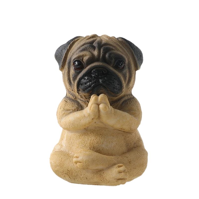 Exquisite Yoga Dog Resin Ornament Bring Serenities to Your Home Decor Children Girl Boys Bedroom Dormitory DropShipping