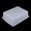ZISIZ Rectangular White Plastic Storage Container
