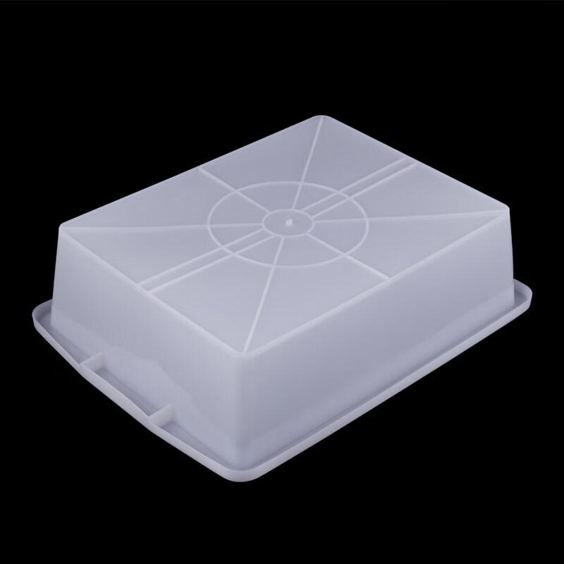 ZISIZ Rectangular White Plastic Storage Container
