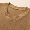 Women's Plus-Size Loose Knitted Vest Outer-Wear for Autumn and Winter Retro Versatile Crew Neck Pullover Sweater Gilet Cardigan
