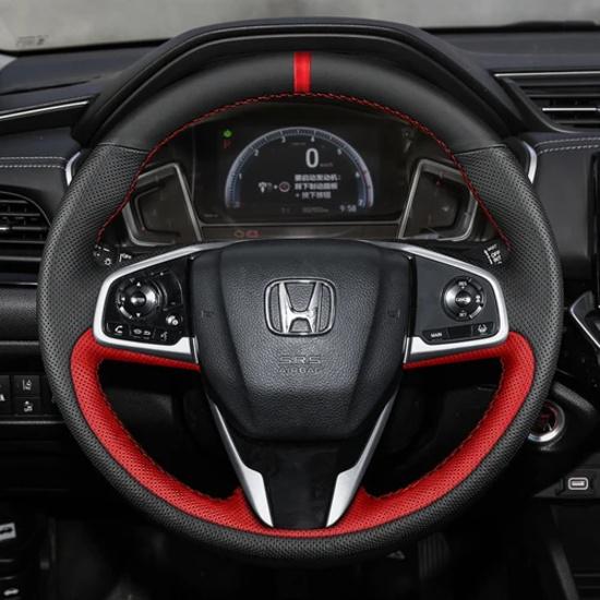 

Ручна stitching Нековзка Спортивний стиль Чохол на кермо автомобіля Для Honda Civic 10 2016- CR-V 2017- Clarity 2018- style 6