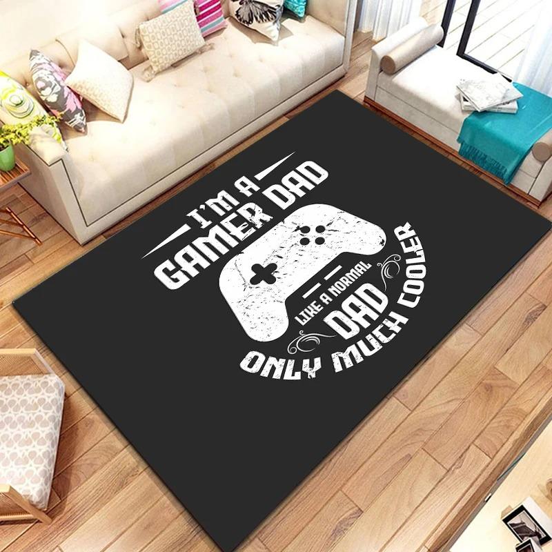 Game Zone Carpet Mat Rug Controller Neon Lights Gamer Culture RGB Gaming Home Decoration Floor Mat Carpets for Living Room