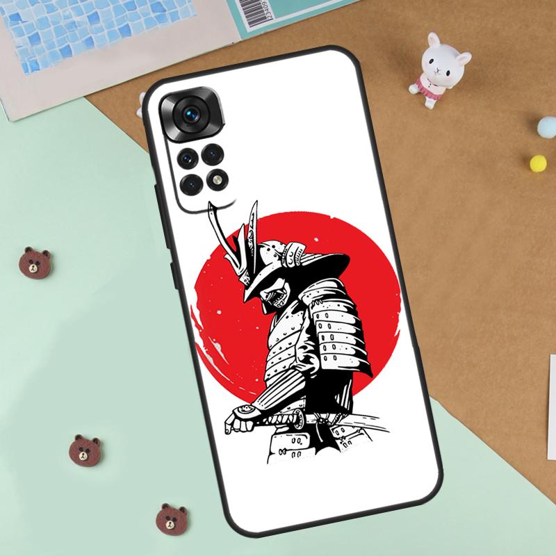 Samurai Warrior Case For Xiaomi Redmi 14C 10C 12C 13C Cover For Redmi Note 13 Pro 14 9 10 11 12 10S 11S 12S