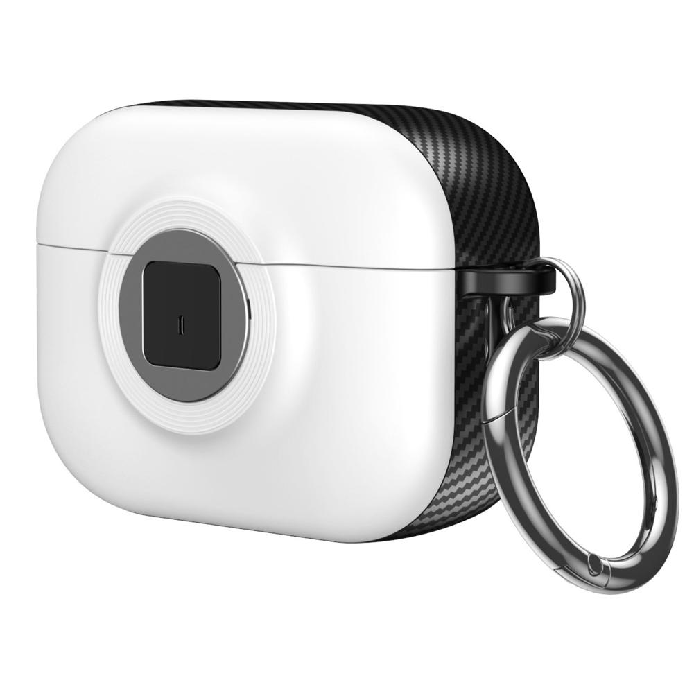 For Airpods Pro3 Case With Secure Lock Cover Camera Shape For AirPods Pro 3 Cases TPU PC Headphone Sheath With Keychain