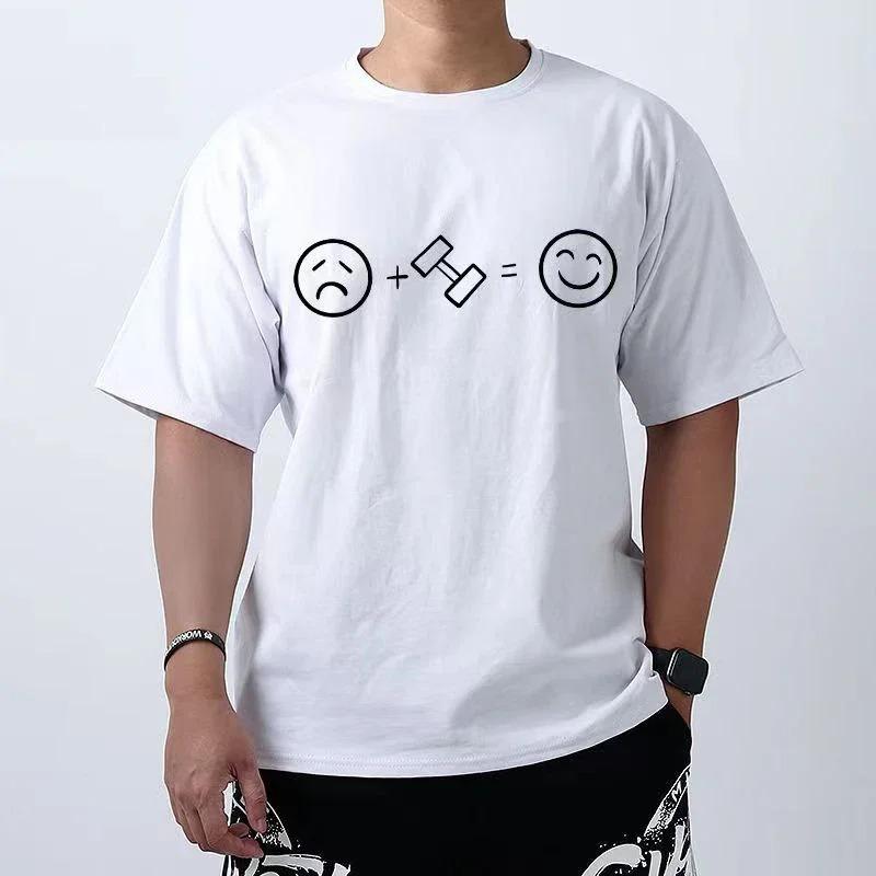 Gym Fun Graphic Print Retro Harajuku Fashion Street Wear Trend Summer Unisex Unisex Universal Crewneck Shortsleeved Tshirt