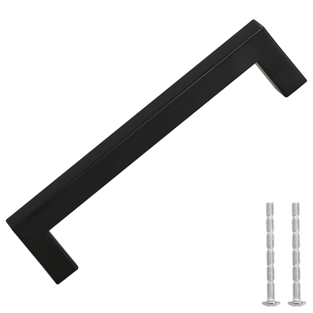 Furniture Handles 10 pcs Black 128 mm Stainless Steel