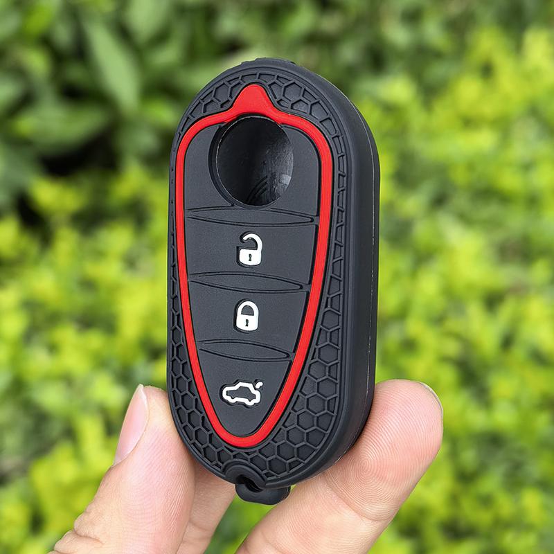 Silicone Key Cover Holder For Alfa Romeo Giulietta Myth Junior 4C Romeo Mito Myth 159 GTO GTA Car Remote Control Car Accessories