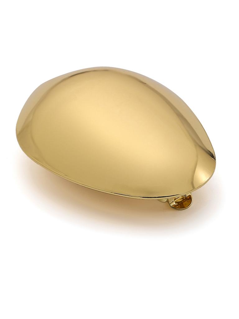 Simple Trendy Metal Eggshell Shape Spring Hair Clip Fashion Ponytail Hair Clip Barrettes For Women Girls Hair Accessories
