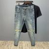 Men's Spring and Autumn Cowboy Korean Casual Denim Slim Jeans Handsome Stretch Jeans