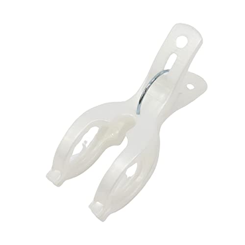 Towa Sangyo Heavy-Duty Neosul Wide Pole Clothespins, White/Blue, Approx. 4.4 X 3.4 X 9cm, Pack of 10