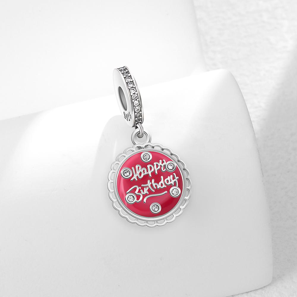 Sellcopperair Balloon Charm Happy Birthday Cake Bead Fit Original Bracelet Diy Women Pendant Accessoriesgift