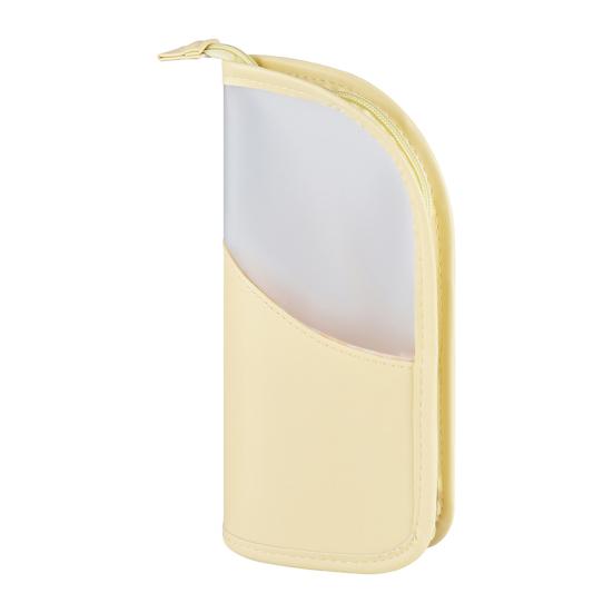 Bolsa de Armazenamento para Pincéis de Maquiagem, Organizador Vertical à Prova d'Água em Couro PU, com Janela Fosca, Porta-Retrato Portátil para Viagem