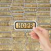 50 Retro English LOVE Phrase Waterproof Stickers for DIY Journals, Notebooks, Guitars, and Phone Cases