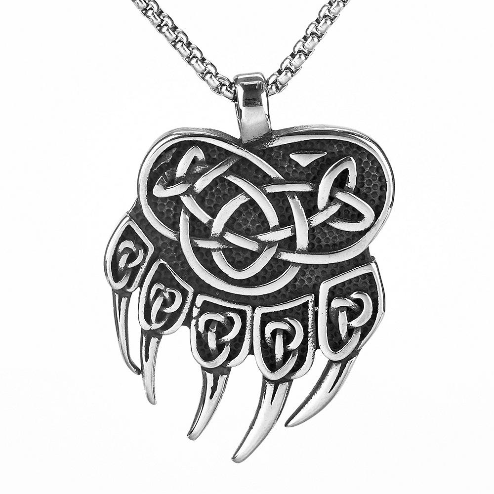 

Мужской двусторонний кулон-ожерелье «Ворон викингов» из европейской титановой стали