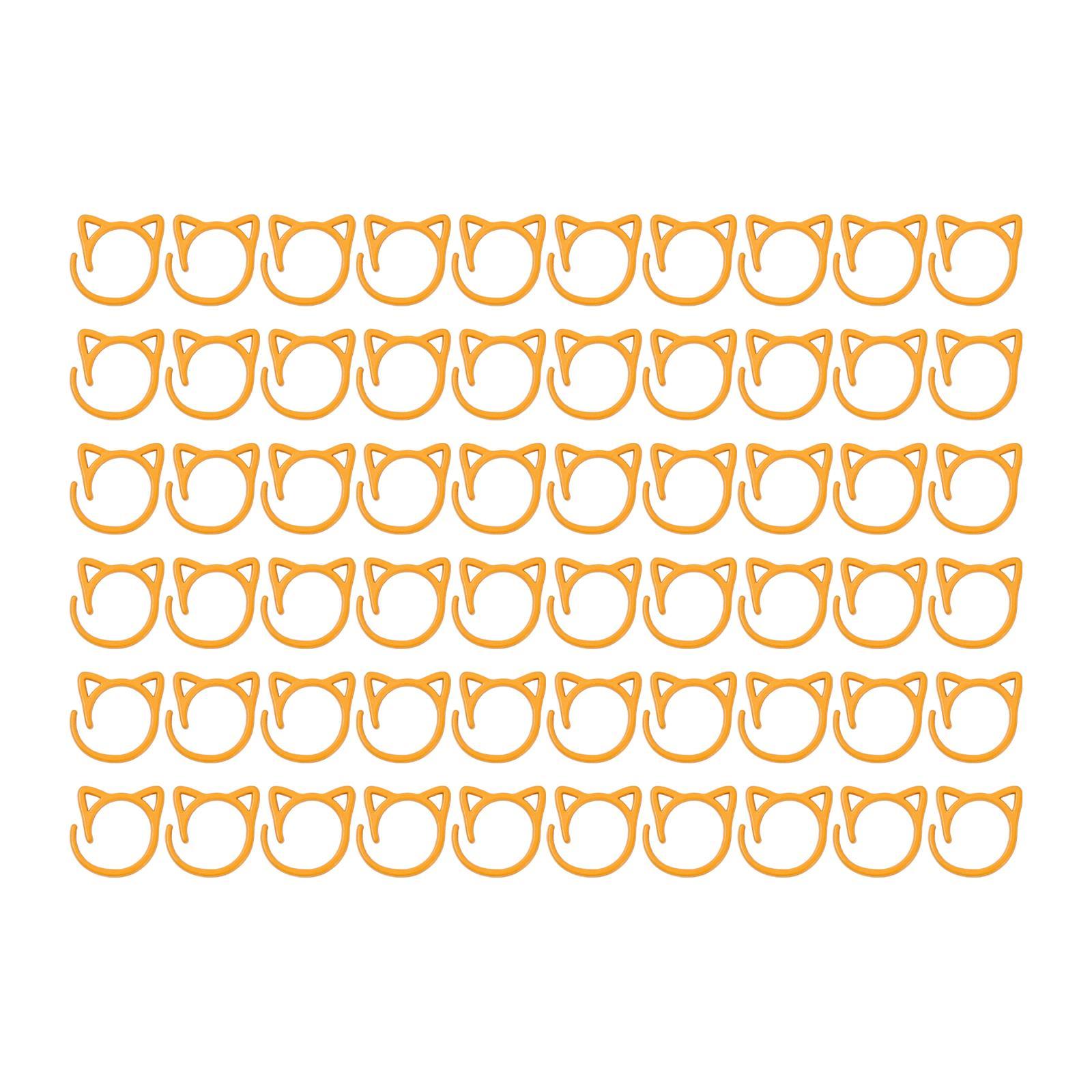 

Zinc Alloy Cat Ear Crochet Markers Enamel Stitch Marker Ring Knitting and Crochet Tools for Craft Making Projects помаранчевий