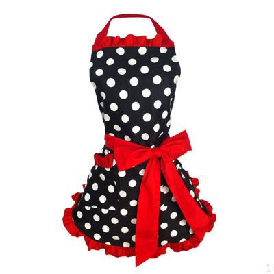 Sweet Apron, Cooking Apron for Women Made of , Kitchen with Loops, Color: Multicolored Dot
