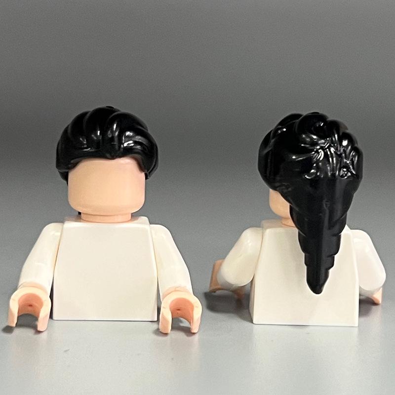 Cross-Border Compatible Girls' Lego Hair Building Blocks - Small Parts & DIY Accessories