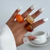 Ice Transparent Smudge Colored Resin Ring Ring Does Not Fade Plain Ring Acrylic Ring Ring Female