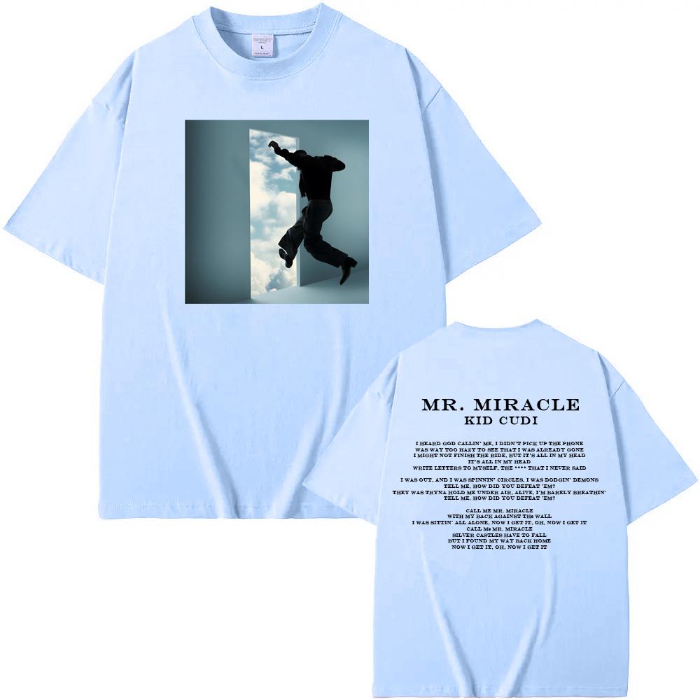 Kid Cudi-Mr. Miracle 2025neu T-Shirt Ärmel Mode Rundhals T-Shirt Sommer 100% Baumwoll-T-Shirt Camiseta Hombre Sommer Tops
