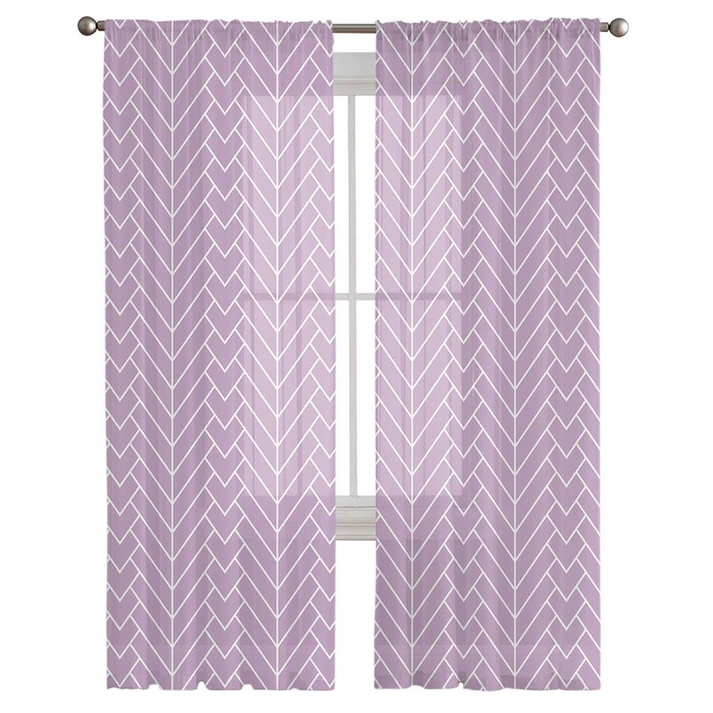 Tüllvorhänge mit natürlichem Fischgrätenmuster für Wohnzimmer, Küche, Schlafzimmer, transparenter Tüll für Café, Hotel, moderne Wohnkultur