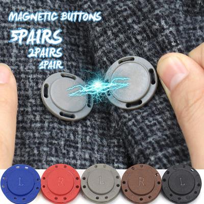 5/2/1pairs Invisible Magnetic Snap Button Clothes Round Plastic Magnetic Concealed Button Coat Cardigan Button Snap Button Accessory