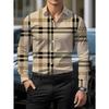 Camisa de manga larga para hombre clásica a cuadros camisa estampada para niños patrón de estilo británico