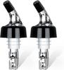 Automatic Measured Bottle Pourer - Quick Shot Spirit Measure Pourer Drinks Wine Cocktail Dispenser Home Bar Tools - 2 Pack 1oz