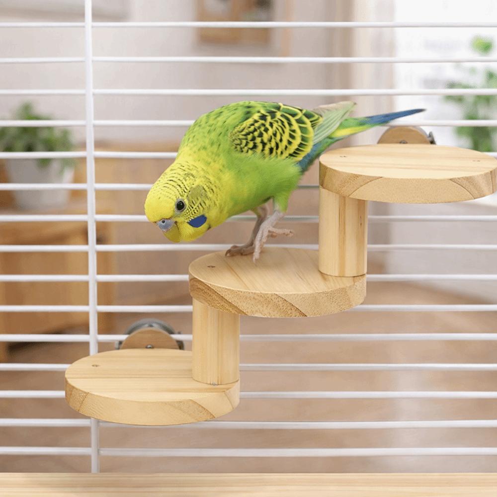 Bite Resistant Hamster Wooden Ladder Wall Mounted Hamster Climbing Toy  Enrichment Activity