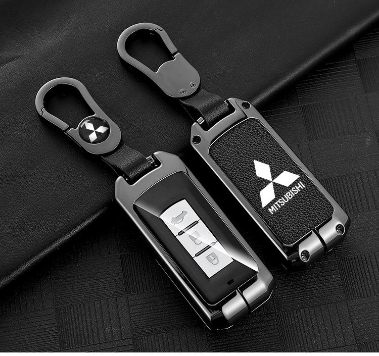 Mitsubishi Outlander, ASX, Pajero Key Case: Durable Metal Shell with Secure Buckle.